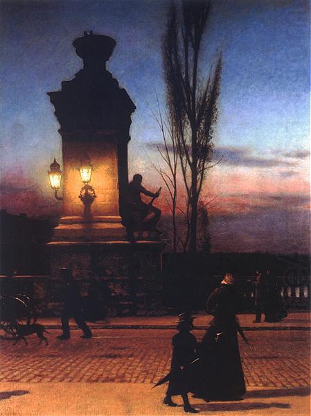 Aleksander Gierymski Bridge in Munich oil painting picture
